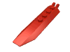 Деталь LEGO Hinge Plate 1 x 8 with Angled Side Extensions, Squared Plate Underside, Красный