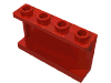 Деталь LEGO Panel 1 x 4 x 2 with Side Supports - Hollow Studs, Красный