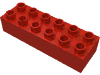 Деталь LEGO Кирпичик 2 x 6, Красный