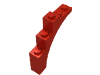 Деталь LEGO Арка 1 x 5 x 4, Красный
