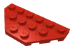 Деталь LEGO Пластина-клин 3 x 6, со срезанными углами, Красный