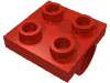 Деталь LEGO Пластина специальная 2 x 2, с отверстием под штифт, Красный