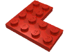 Деталь LEGO Пластина угловая 4 x 4, Красный