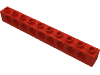 Деталь LEGO Кирпичик Technic 1 x 10, Красный