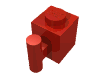Деталь LEGO Кирпичик специальный 1 x 1, с ручкой, Красный