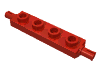 Набор LEGO Plate Special 1 x 4 with Wheels Holder, Красный