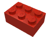 Деталь LEGO Кирпичик 2 x 3, Красный