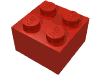 Деталь LEGO Кирпичик 2 x 2, Красный