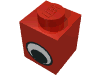 Набор LEGO Brick 1 x 1 with Simple Eye Black and White Print, Красный