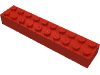 Набор LEGO Brick 2 x 10, Красный