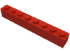 Деталь LEGO Кирпичик 1 x 8, Красный