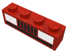 Набор LEGO Brick 1 x 4 with Basic Car Headlights Print, Красный
