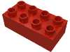 Деталь LEGO Кирпичик 2 x 4, Красный