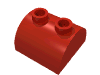 Набор LEGO Brick 2 x 2 Curved Top with Two Top Studs, Красный