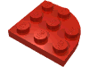 Деталь LEGO Пластина круглая угловая 3 x 3, Красный