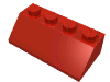 Деталь LEGO Скос 45° 2 x 4, Красный