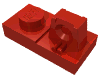 Деталь LEGO Пластина шарнирная фиксирующая 1 x 2, с 1 пальцем сверху, Красный