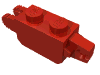 Деталь LEGO Hinge Brick 1 x 2 Locking with 1 Finger Vertical End and 2 Fingers Vertical End, Красный
