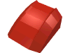 Деталь LEGO Brick Curved 2 x 2 Lip, No Studs, Красный