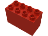 Деталь LEGO Кирпичик Duplo 2 x 4 x 2, Красный