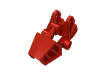 Деталь LEGO Bionicle Foot with Ball Joint Socket 3 x 6 x 2 1/3, Красный