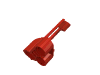 Деталь LEGO Technic Fairing # 5 Small Short, Large Hole, Side A, Красный
