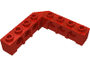 Деталь LEGO Technic Brick 5 x 5 Right Angle (1 x 4 - 1 x 4), Красный