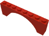 Деталь LEGO Кирпичик-арка 1 x 8 x 2, Красный