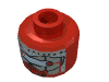 Набор LEGO Minifig Head with Small Blue Mask Print [Blocked Open Stud], Красный