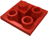 Деталь LEGO Скос перевёрнутый двойной выпуклый 45° 2 x 2, Красный