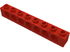 Деталь LEGO Кирпичик Technic 1 x 8, Красный