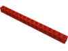 Деталь LEGO Кирпичик Technic 1 x 16, с отверстиями, Красный