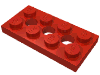 Деталь LEGO Пластина Technic 2 x 4, Красный