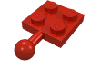 Деталь LEGO Пластина 2 x 2, с шаровым пальцем, Красный