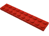 Деталь LEGO Пластина 2 x 10, Красный