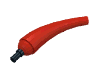 Деталь LEGO Dinosaur Tail / Neck Base Section with Black Pin, Красный