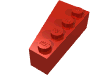 Деталь LEGO Клин правый 4 x 2, Красный