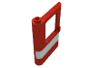 Набор LEGO Door 1 x 4 x 5 Train Left with White Stripe Print [7745], Красный