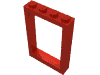Набор LEGO Window 1 x 4 x 5 with Fixed Glass, Красный