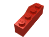 Деталь LEGO Wedge 4 x 2 Sloped Right, Красный