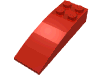 Деталь LEGO Скос изогнутый 6 x 2, Красный