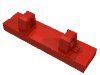 Деталь LEGO Плитка шарнирная фиксирующая двойная 1 x 4, с 1 пальцами сверху, Красный