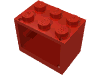 Деталь LEGO Шкаф 2 x 3 x 2, со сплошными штырьками, Красный