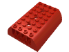 Деталь LEGO Скос изогнутый двойной 8 x 6 x 2, Красный