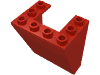 Деталь LEGO Лобовое стекло перевёрнутое 3 x 4 x 4, Красный