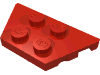 Деталь LEGO Пластина-клин 2 x 4, Красный