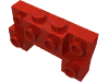 Деталь LEGO Brick Special 2 x 4 - 1 x 4 with 2 Recessed Studs and Thick Side Arches, Красный