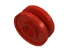 Деталь LEGO Wheel 18 x 8 with Fake Bolts and Shallow Spokes, Красный