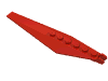 Деталь LEGO Hinge Plate 1 x 12 with Angled Side Extensions and Tapered Ends, Красный