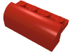 Деталь LEGO Кирпичик 2 x 4 x 1 1/3, с изогнутым верхом, Красный